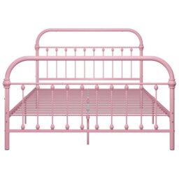 Berkfield Bed Frame Pink Metal 140X200 Cm - thumbnail 3