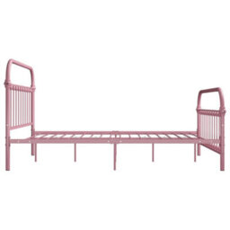Berkfield Bed Frame Pink Metal 140X200 Cm - thumbnail 4