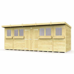 Buttercup Farm 18 X 6 Feet Pent Summer Shed - Wood - L178 X W533 X H201 Cm - thumbnail 2