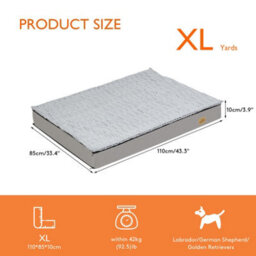 Bingopaw 110X85X10Cm Xl Memory Foam Platform Dog Bed Orthopedic Pet Bed Mattress Kennel Crate Pad - thumbnail 2