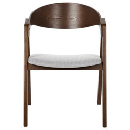 Beliani Set Of 2 Dining Chairs Yuba Wood Light Grey - thumbnail 5