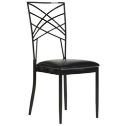 Beliani Set Of 2 Dining Chairs Girard Metal Black - thumbnail 5