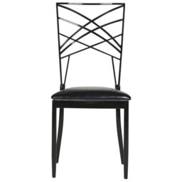 Beliani Set Of 2 Dining Chairs Girard Metal Black - thumbnail 4