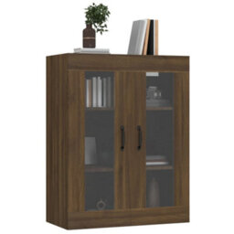 Berkfield Hanging Wall Cabinet Brown Oak 69.5X34X90 Cm - thumbnail 6