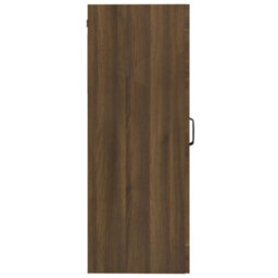 Berkfield Hanging Wall Cabinet Brown Oak 69.5X34X90 Cm - thumbnail 4