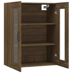 Berkfield Hanging Wall Cabinet Brown Oak 69.5X34X90 Cm - thumbnail 5