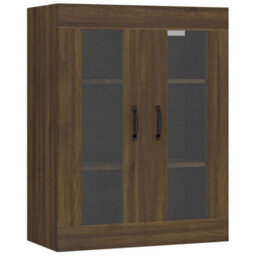 Berkfield Hanging Wall Cabinet Brown Oak 69.5X34X90 Cm - thumbnail 2
