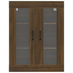 Berkfield Hanging Wall Cabinet Brown Oak 69.5X34X90 Cm - thumbnail 3