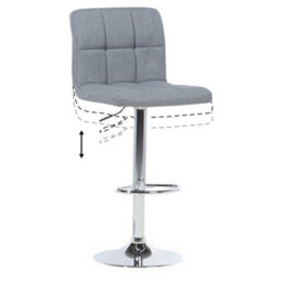 Beliani Set Of 2 Bar Chairs Marion Swivel Light Grey - thumbnail 8