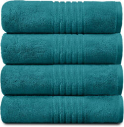 Gc Gaveno Cavailia Hampton Royal 4 Pack Bath Sheet 80X140 Teal Egyptian Cotton Premier Super Absorbent Towel