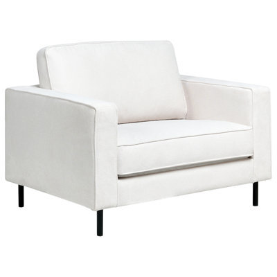 Beliani Armchair Savalen Fabric Off-White - image 1