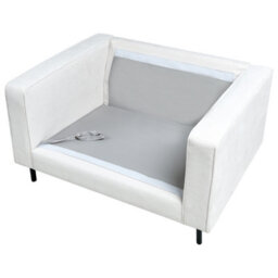 Beliani Armchair Savalen Fabric Off-White - thumbnail 8