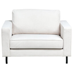 Beliani Armchair Savalen Fabric Off-White - thumbnail 5