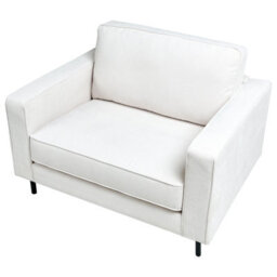 Beliani Armchair Savalen Fabric Off-White - thumbnail 7