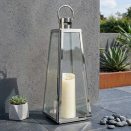 Lunaria Tapered Classic Steel Candle Lantern - thumbnail 2