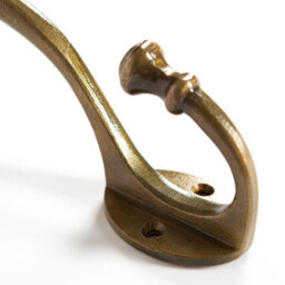 Hammer and Tongs Hammer & Tongs Ball End Hat & Coat Hook - W35mm X H135mm - Brass - thumbnail 2