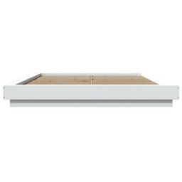 Berkfield Bed Frame With Led Lights Without Mattress White 160X200Cm - thumbnail 5