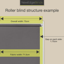 Thermal Blackout Roller Blinds 175Cm Drop X Width 70Cm  Slate Grey - thumbnail 7