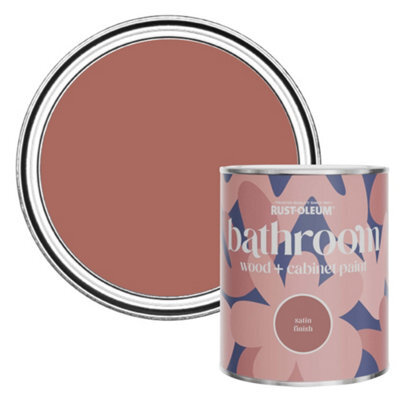 Rust-Oleum Salmon Satin Bathroom Wood & Cabinet Paint 750Ml - image 1