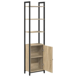 Walplus Book Cabinet Sonoma Oak 40 X 24 X 161 Cm Engineered Wood - thumbnail 5