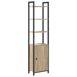 Walplus Book Cabinet Sonoma Oak 40 X 24 X 161 Cm Engineered Wood - thumbnail 2