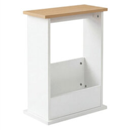 Pine + White Modern Side Sofa Couch Small End Table - thumbnail 1