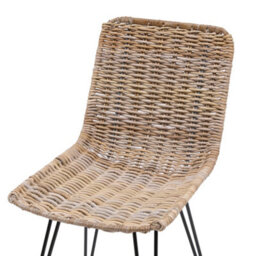 Nordlys Set Of 2 Metal And Fiber Dining Chairs Exotic Boho Dining Room - thumbnail 7
