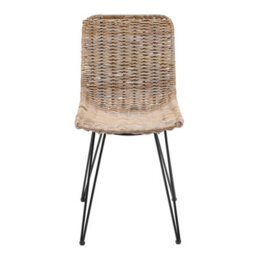 Nordlys Set Of 2 Metal And Fiber Dining Chairs Exotic Boho Dining Room - thumbnail 6