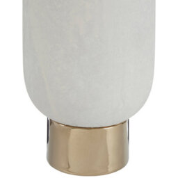 Orsina Callie White And Gold Small Pedestal Vase. - thumbnail 3