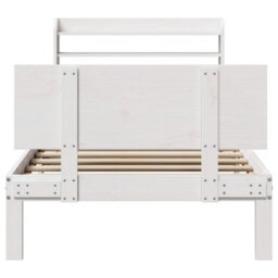 Walplus Bed Frame With Headboard Without Mattress White 90X200 Cm - thumbnail 4