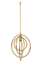 Orsina Gold Finish Pendant Light, Elliptical Stainless Steel Frame For Statement Lighting, Ceiling Light Fixture - thumbnail 4