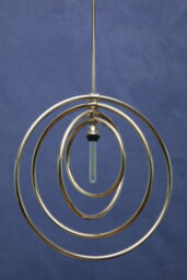 Orsina Gold Finish Pendant Light, Elliptical Stainless Steel Frame For Statement Lighting, Ceiling Light Fixture - thumbnail 2