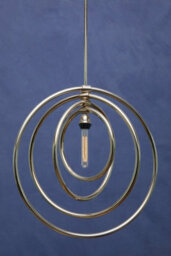 Orsina Gold Finish Pendant Light, Elliptical Stainless Steel Frame For Statement Lighting, Ceiling Light Fixture - thumbnail 3