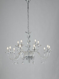 Luminosa Lighting Luminosa Riflesso 5 Light Chandeliers Chrome, Crystal 96X67Cm