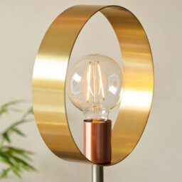 Anson Lighting Loopa Satin Brushed Gold And Brushed Copper Contemporary Style 1 Light Floor Light - thumbnail 5