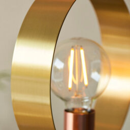 Anson Lighting Loopa Satin Brushed Gold And Brushed Copper Contemporary Style 1 Light Floor Light - thumbnail 6
