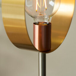 Anson Lighting Loopa Satin Brushed Gold And Brushed Copper Contemporary Style 1 Light Floor Light - thumbnail 7