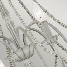 Luminosa Lighting Elstead Feiss Maryville 6 Light Chandelier Washed Grey - thumbnail 4