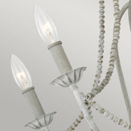 Luminosa Lighting Elstead Feiss Maryville 6 Light Chandelier Washed Grey - thumbnail 5
