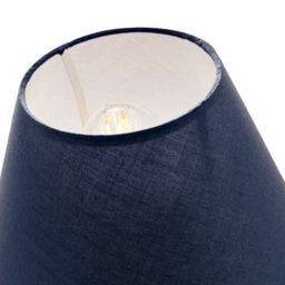 Happy Homewares 10 Inch Navy Blue Cotton Coolie Lampshade For Table Lamp Or Pendant - thumbnail 5
