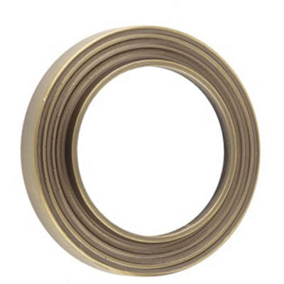 Loops Elegant Reeded Outer Roses For Escutcheons In Antique Brass Finish - Solid Brass Key Hole Cover - image 1