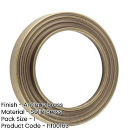 Loops Elegant Reeded Outer Roses For Escutcheons In Antique Brass Finish - Solid Brass Key Hole Cover - thumbnail 2