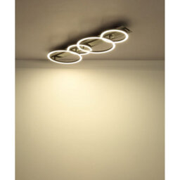 Luminosa Lighting Luminosa Norberto Quad Ring Semi Flush Ceiling Light Matt Black Led 4000K - thumbnail 8