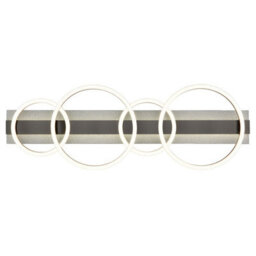 Luminosa Lighting Luminosa Norberto Quad Ring Semi Flush Ceiling Light Matt Black Led 4000K - thumbnail 5