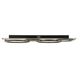 Luminosa Lighting Luminosa Norberto Quad Ring Semi Flush Ceiling Light Matt Black Led 4000K - thumbnail 7