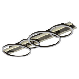Luminosa Lighting Luminosa Norberto Quad Ring Semi Flush Ceiling Light Matt Black Led 4000K - thumbnail 6