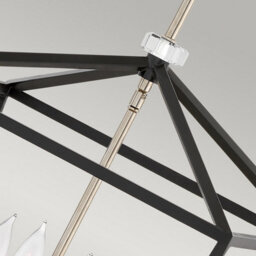 Luminosa Lighting Luminosa Hinkley Stinson Lanterns Pendant Ceiling Light Black With Polished Nickel - thumbnail 3