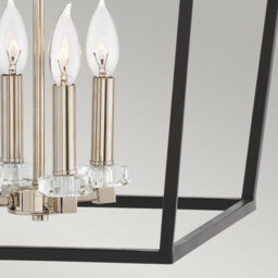 Luminosa Lighting Luminosa Hinkley Stinson Lanterns Pendant Ceiling Light Black With Polished Nickel - thumbnail 5
