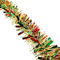 HSD Chunky Red Green Tinsel Garland - 2M (6.5Ft), Festive Christmas & Party Decoration, Mantel & Home Decor - thumbnail 1