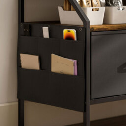 Wyld Haus Avamira 98Cm Rustic Brown And Black Tv Stand With Foldable Drawers For Tvs Up To 55 Inches - thumbnail 8